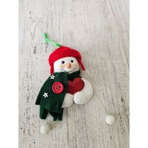 Kurt Adler vintage snowman snowballs heart ornament Xmas‎ tree